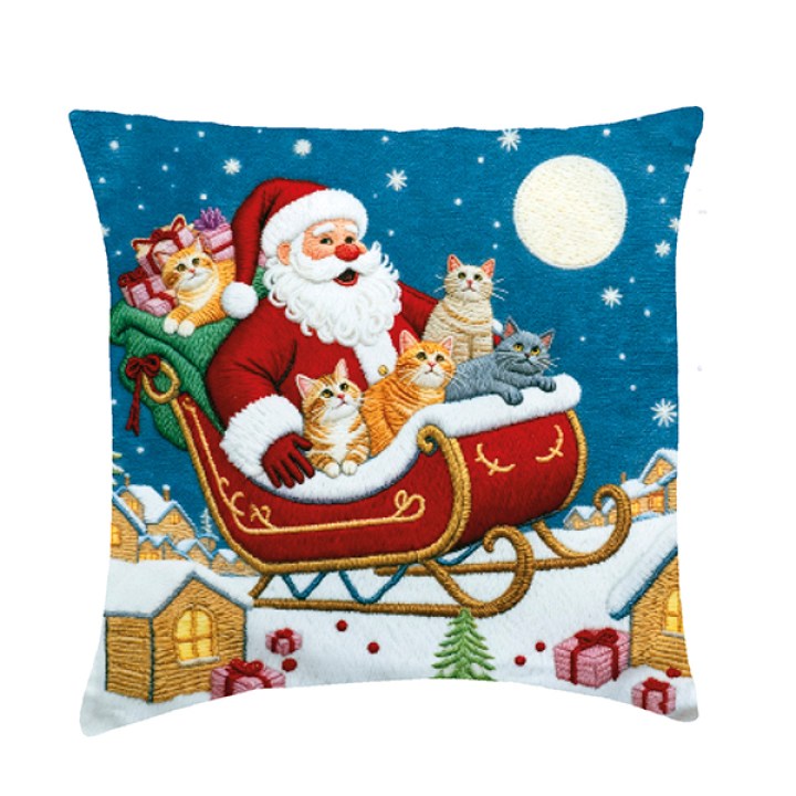 w_370-47_40x40 kh_3d-fotodruck_velour_weihnachtsmann mit katzen_gross